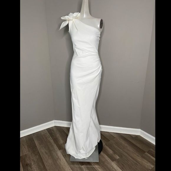 NWT Chiara Boni La Petite Robe Gosia One-Shoulder Gown SIZE US4 $995 - Picture 5 of 9